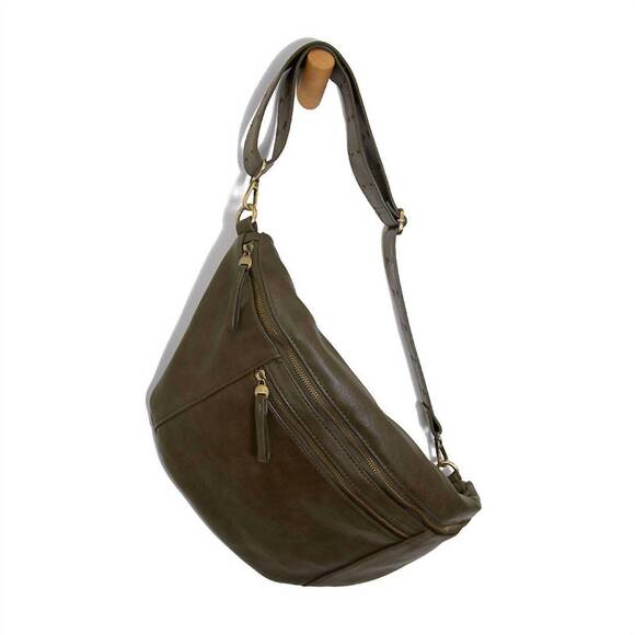 NEW JOY SUSAN women\'s mel large sling bag in dark moss